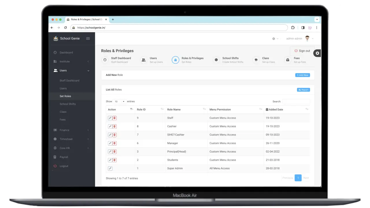 Role/Permission Management